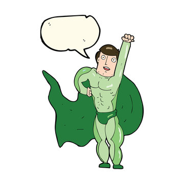 recommend clip art: cartoon superhero with speech bubble