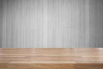Empty wooden table over grunge background.product display montag