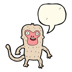 cartoon monkey with speech bubble