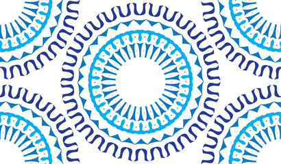 Fototapeta premium A seamless background of circular patterns. Seamless patterns from shapes color. A star-shaped pattern.