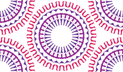 A seamless background of circular patterns. Seamless patterns from shapes color. A star-shaped pattern.