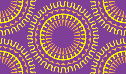 A seamless background of circular patterns. Seamless patterns from shapes color. A star-shaped pattern.