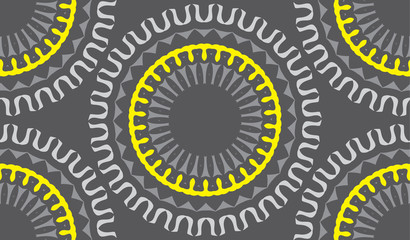 Fototapeta premium A seamless background of circular patterns. Seamless patterns from shapes color. A star-shaped pattern.