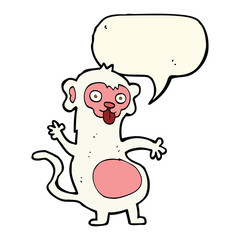 funny cartoon monkey with speech bubble