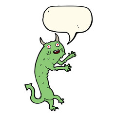 cartoon devil with speech bubble