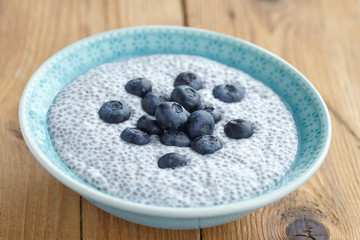 Chia pudding with blueberry