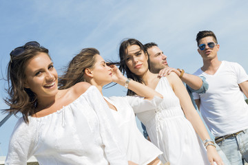 Young people on the beach