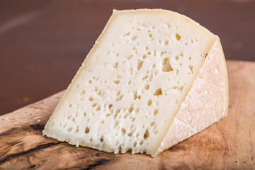 Slices of goat cheese