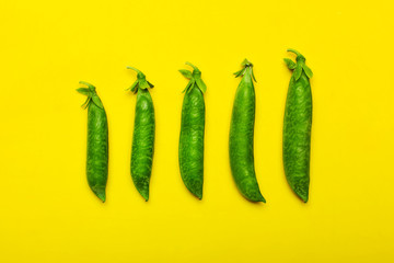 Closed pea pods.