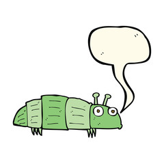 cartoon bug with speech bubble