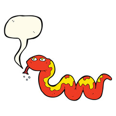 cartoon snake with speech bubble