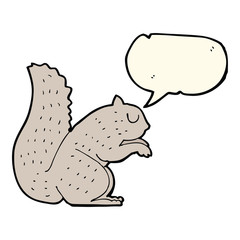 cartoon squirrel with speech bubble