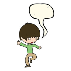 cartoon panicking man with speech bubble