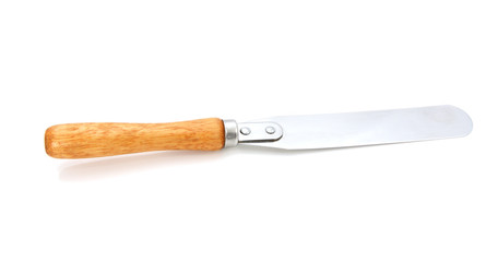 Palette knife with a wooden handle