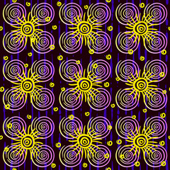 Endless background of abstract flowers