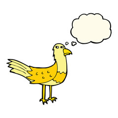 cartoon bird with speech bubble