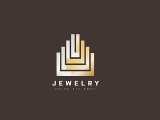 Jewelry abstract logo design template. Creative logotype for your company. Vector business element.