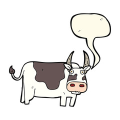 cartoon bull with speech bubble