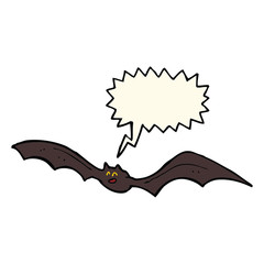 cartoon bat with speech bubble