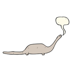 cartoon dinosaur with speech bubble