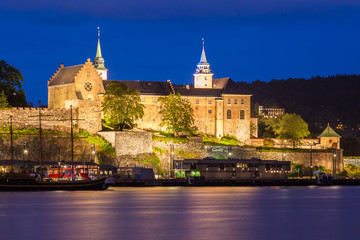 Fototapeta na wymiar Akershus Fortress at Night