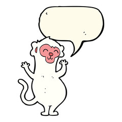 cartoon monkey with speech bubble
