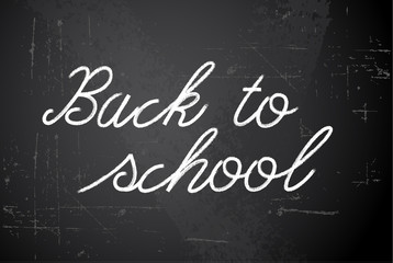 Fototapeta na wymiar Back to school vector white illustration on chalkboard