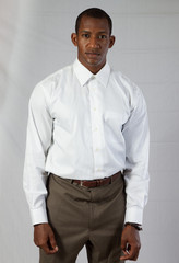 Fototapeta premium Black man in white shirt
