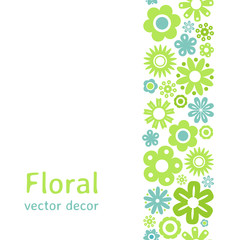 Various flower frame background