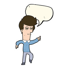 Fototapeta premium cartoon man accusing with speech bubble