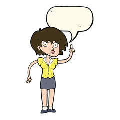 cartoon woman with question with speech bubble
