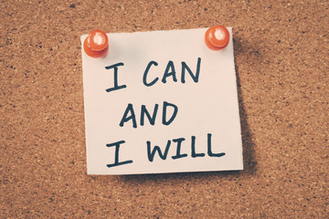 I can and I will