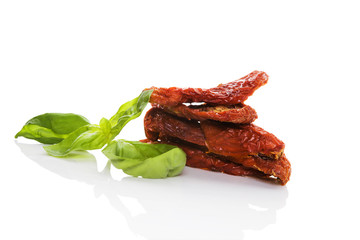 Sundried tomatoes isolated.