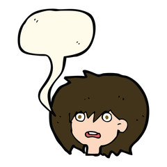 cartoon shocked expression  with speech bubble