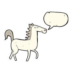 cartoon horse with speech bubble