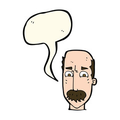 cartoon annnoyed old man with speech bubble