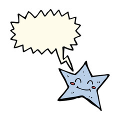 cartoon star character with speech bubble
