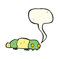 cartoon insect with speech bubble