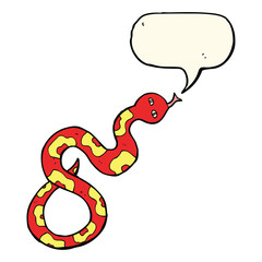 cartoon snake with speech bubble