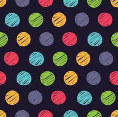 Cercles muraux Polka dot modèle sans couture doodle à pois