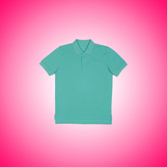 Male t-shirt against the gradient background