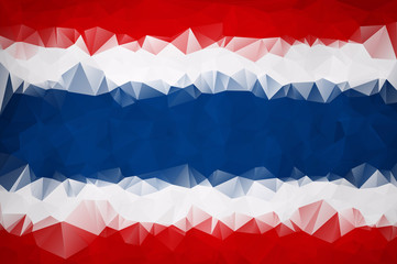 Abstract Thailand flag polygon