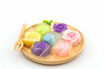 Colorful of thai jelly dessert.