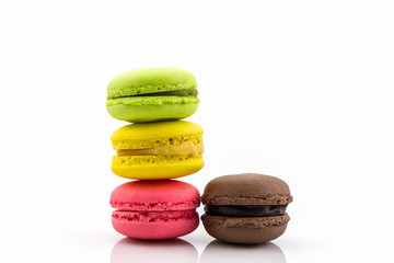 Sweet and colourful french macaron.