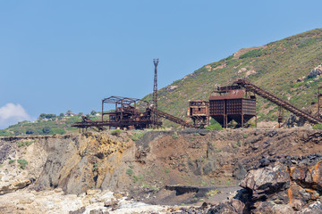 old iron mine on the coast