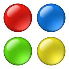 Glossy round buttons for icons