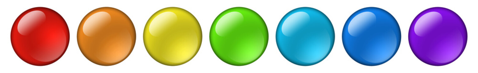 Glossy round buttons for icons