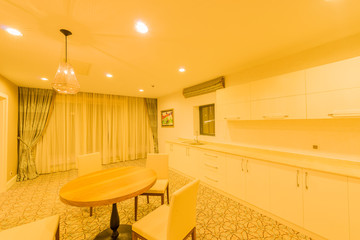 Interior of the modern kitchen
