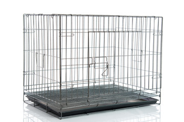 wire dog crate or animal cage