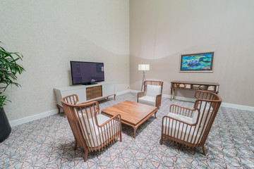 Room interior with modern furniture